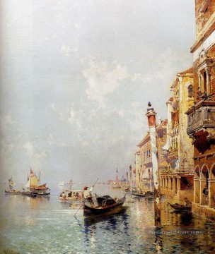 Canale Della Giudecca Franz Richard Unterberger Venise Peinture à l'huile